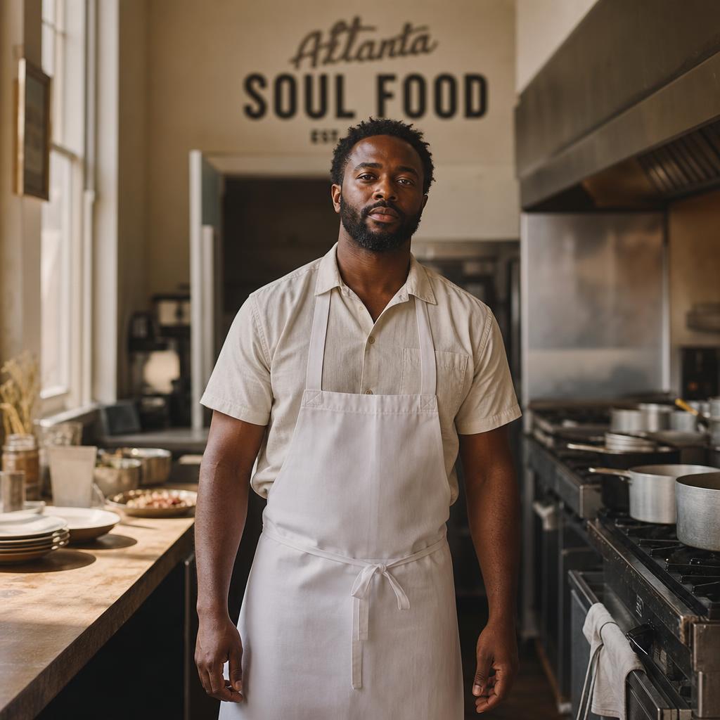 A restaurant owner in his kitchen